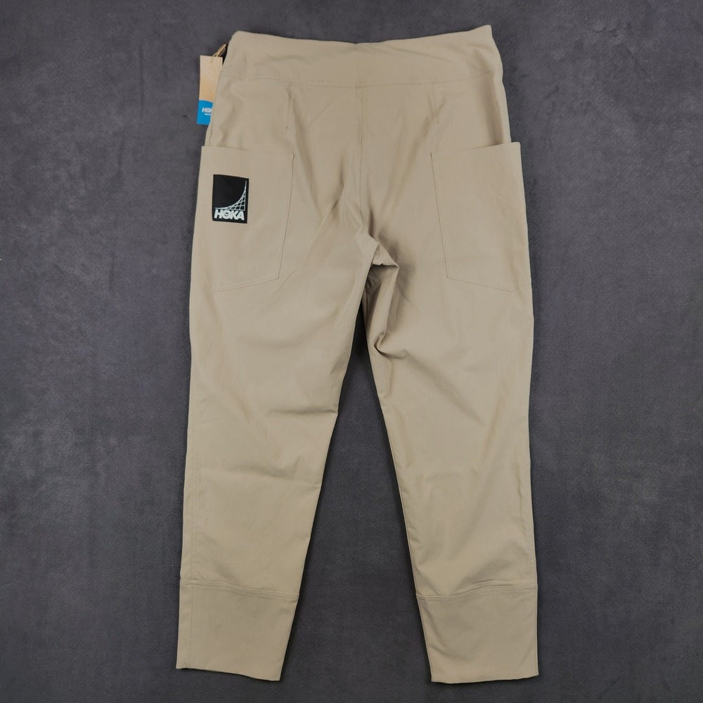 Hoka Transport Pant Womens XL Dune‎ Tan Hiking Travel Lightweight 1128265 NEW - Picture 2 of 12